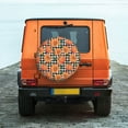 thumbnail image 6 of KLL Autumn Pumpkins Gingham Pattern 14-17 inch Spare Tire Cover Universal Wheel Protector for Truck SUV Trailer Camping Rv Tire Covers-17 inch, 6 of 6