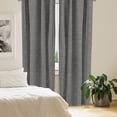 thumbnail image 2 of Ambesonne Geometric Window Curtains, Abstract Squares Motifs, Each 28" W x 95" L, Dark Grey and Multicolor, 2 of 4