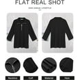 thumbnail image 6 of Aiyino Womens Tops Casual 3/4 Length Sleeve V Neck Shirts and Blouses Zipper Collar Women Polo Shirts,Black 2XL, 6 of 9