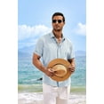 thumbnail image 6 of COOFANDY Men's Linen Shirts Short Sleeve Casual Shirt Button Down Shirt for Men Beach Summer Wedding Shirt, 6 of 6