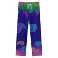 thumbnail image 4 of Rainbow Paisley Pattern Winter Female Pants Flannel High Waist Women Pants Lady Warm Straight Leg Plush Trousers, 4 of 7