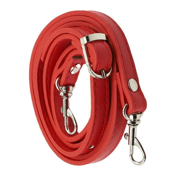 HEMOTON Fashion Adjustable PU Leather Bag Strap for Crossbody Pouch with Hanging Buckle and Length Adjustment 120cm Red