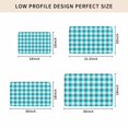thumbnail image 5 of Turquoise Checkered Door Mat Indoor Outdoor, Farmhouse Buffalo Plaid Non Slip Welcome Mat with Rubber Backing, Absorbent Fabric Front Door Mats Entryway Rug for Home Patio Entrance 24"x36", 5 of 9
