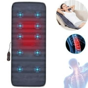 OhhGo Vibration Massage Mat,Full Body Massage Mat with Heat,Chair Pad with 10 Vibration Motors,Heated Massage Mattress Pad for Back,for Neck Back Leg Muscle Pain Relaxation