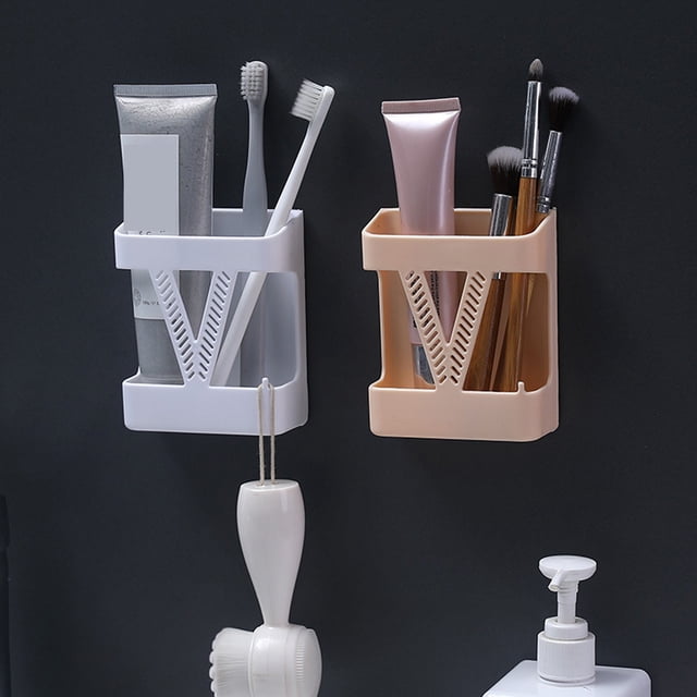 Soporte para teléfono de pared - Estación de carga sin taladro en la mesilla con base magnética para iPhone y Android, soporte de plástico naranja