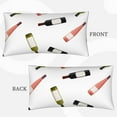 Green Pink Black Bottle King Pillow Cases, Soft King Size Pillow Cases