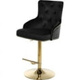 thumbnail image 1 of Meridian Furniture Claude Black Velvet Adjustable Stool, 1 of 5