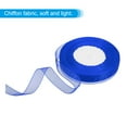 thumbnail image 3 of Unique Bargains 0.6 Inch x 50 Yard Organza Ribbon, Gift Wrapping Ribbon for Bouquet Cake Invitations Card Decoration, Dark Blue, 3 of 7