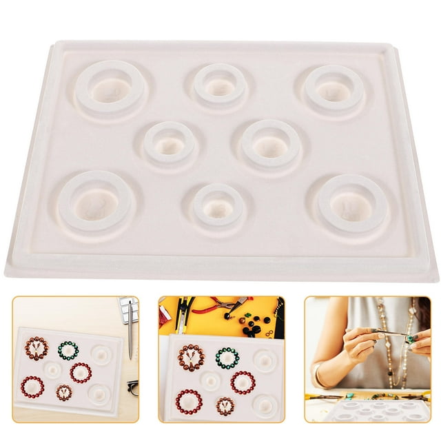 SEWACC Jewelry Bead Design Board Beaded Jewelry Making for Jewelry Craftsman 1Set White Resin
