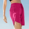 thumbnail image 6 of Women's 5" Workout Shorts Athletic Running Shorts High Waisted with Zipper Pocket Gym Quick Dry Hiking Sports ,XXL,#03 Hot Pink, 6 of 7