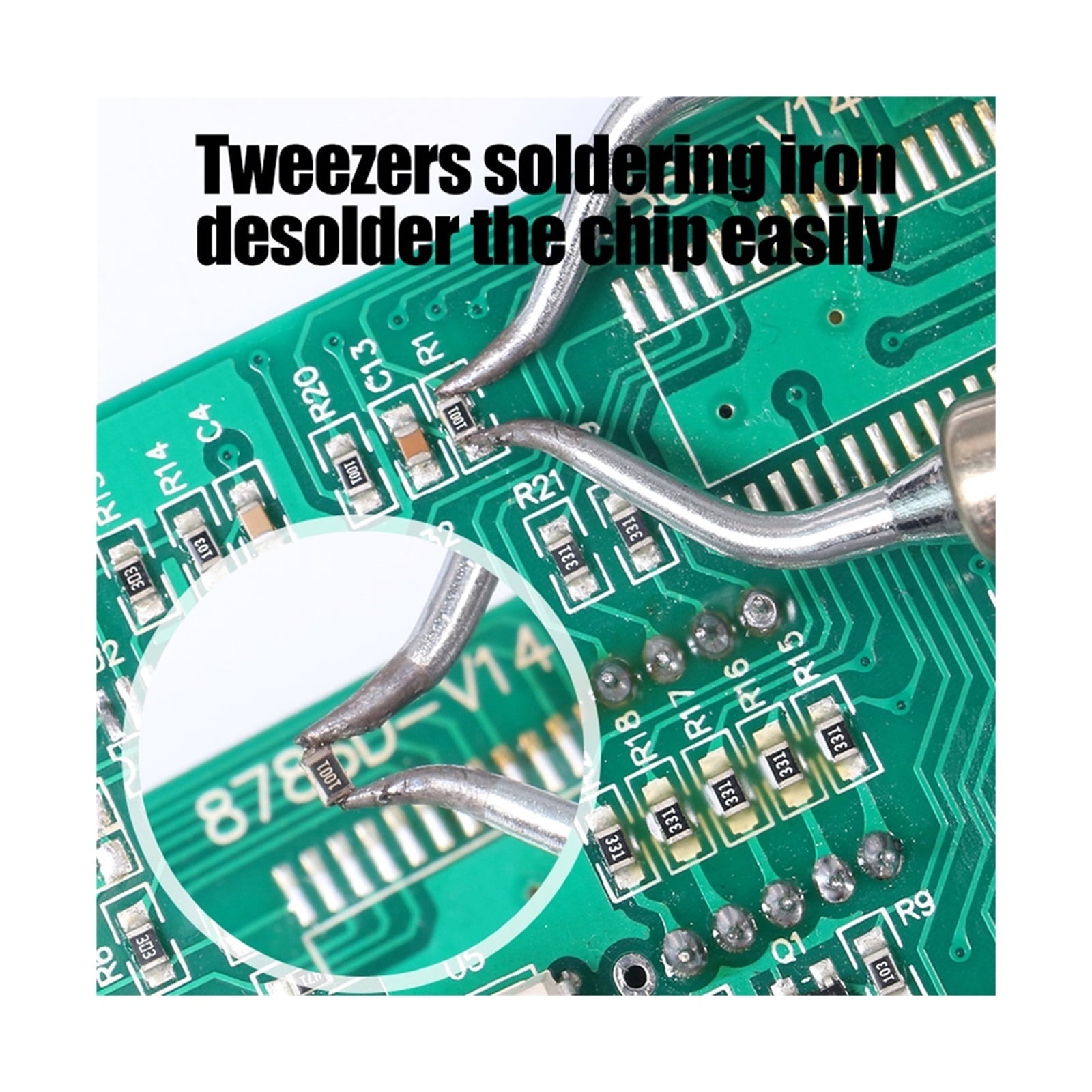 Portable Tweezers Soldering Station, Soldering Iron Station Chip Desoldering Kit Set , Welding Equipment ,Portable