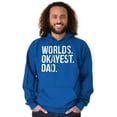thumbnail image 4 of Worlds Okayest Dad Fathers Day Family Men's Big & Tall Graphic Hoodie Brisco Brands 4X, 4 of 5