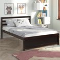 thumbnail image 2 of SYNGAR Full Size Platform Bed Frame with Solid Wood Headboard and Footboard, Rustic Style Mattress Foundation, Full Bed Frame for Kids Boys Girls Teens Adults, No Box Spring Needed, Espresso, 2 of 12