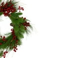 thumbnail image 4 of Northlight Real Touch™️ Mixed Pine and Berry Artificial Christmas Wreath - 24" - Unlit, 4 of 7