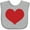 AC-Heather Grey, variant on Inktastic Red Heart Valentine Boys or Girls Baby Bib
