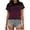 Hot Pink, variant on Vmvidoty Women's Summer Tops Dressy Casual Short Crew Neck Striped Shirts Hot Pink XL