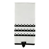 Disney Home Monochrome 2 Pcs Kitchen Towel with geometric patterns featuring Mickey’s iconic silhouette, Made from 100% Cotton, White