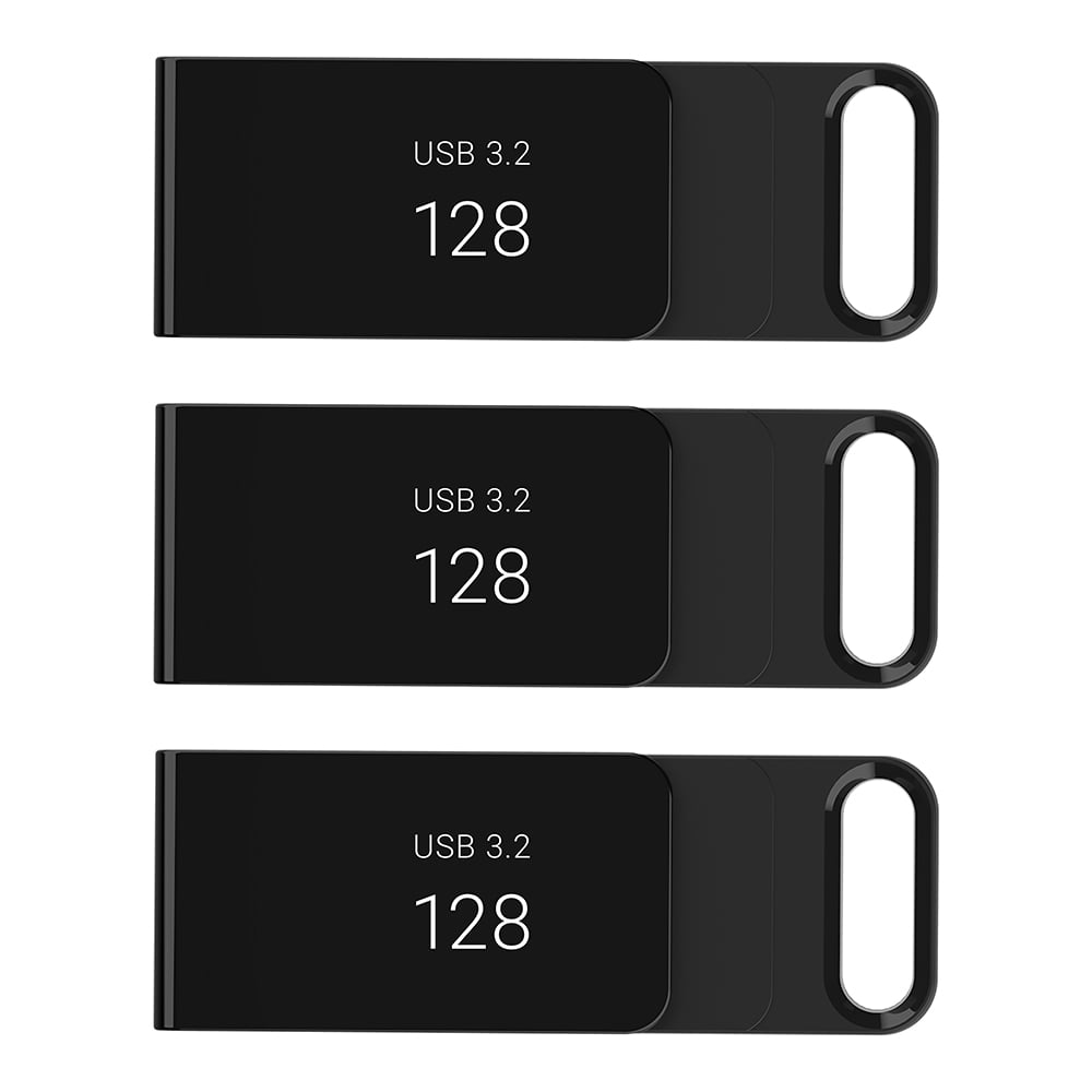 128GB Elite™ Type-C® USB 3.2 Flash Drive – Up to 120MB/s Read, Up to 10x Faster Write Than USB 2.0, Reliable Design, Durable & Portable For Everyday Store & Share, Type-C Connector, 3-Pack