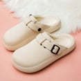 thumbnail image 4 of FREISTERN Unisex Lined Clogs Thick Sole Slides Slippers Non-Slip Pillow Slippers, 4 of 7