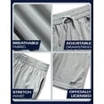 thumbnail image 3 of Shorts de básquet para niño Reebok talla 8 gris claro con bolsillos, 3 of 7