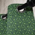thumbnail image 3 of Ambesonne Irish Grommet Curtain, Intricate Clover Twigs, 50" x 84", Black Lime Green, 3 of 6