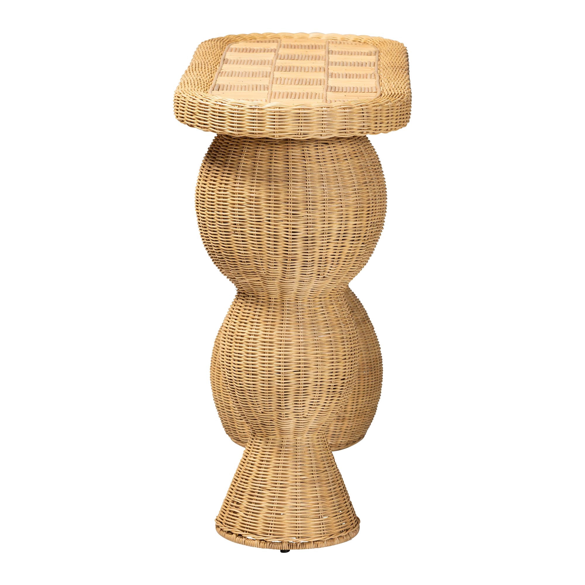 bali & pari Hisao Boho Console Table, Natural Rattan