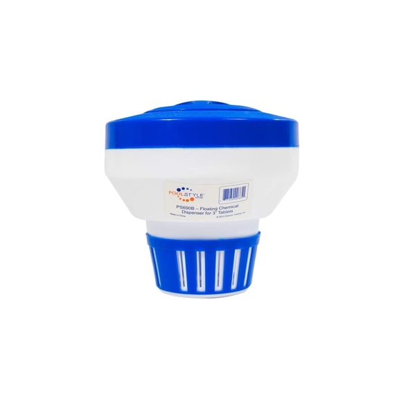 Pool Style PS690 Chemical Dispenser for 3" Tablets Blue amp; White