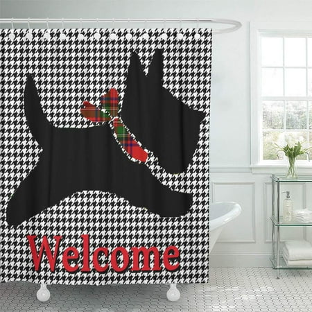 Cynlon Scottie Scottish Terrier Houndstooth Scotty Dog Bathroom