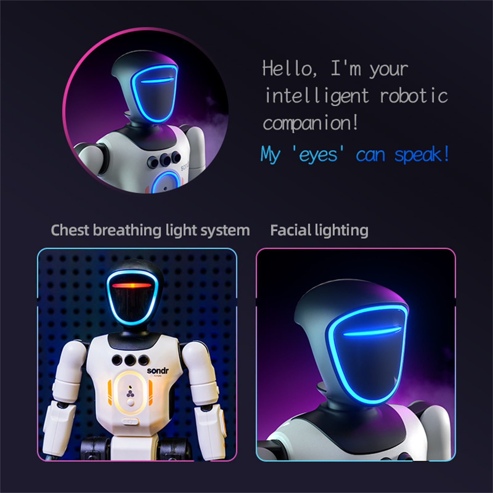 Singing Dancing RC Robot with Gesture Sensing Control, Programmable Smart Robot with Bionic Joints, USB Rechargeable Interactive Robot