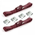 thumbnail image 1 of SafeTBoy  Standard 2 Point Burgundy Lap Bucket Seat Belt Kit with Bracketry for Jeep Cherokee 1974-1983 - 2 Belts, 1 of 1