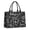 Black and Gray Checkered Pattern, variant on Blue and White Checkered Pattern Tote Bag, Travel Tote Purse with Interior Pockets & Top Handle, Large Capacity Gifts for Women Men,15.7 X 5.1 X 13 Inches
