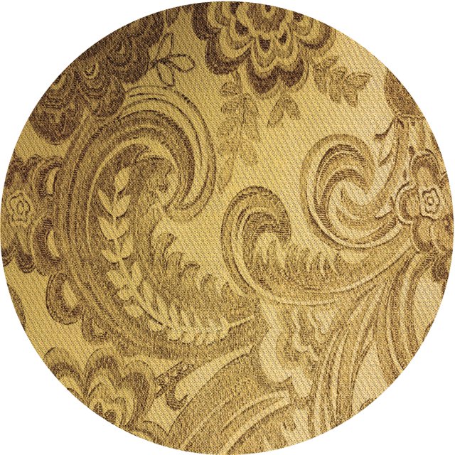 Ahgly Company Tapis d'Intérieur Ronds Lavables à la Machine Transitionnels Bière Orange, 3 Pieds Rond