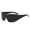 Black, variant on Men's Irregular Rimless Polarized Sunglasses UV Protection Lightweight Large Frame Shades for Driving Cycling Daily Wear