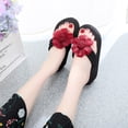 thumbnail image 4 of GERsome Women's Wedge Sandals Summer Beach Bohemia Flip Flops Flat Sandals Comfort Walking Shoes, 4 of 8