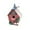 Red, variant on 7.87IN Rustic Wooden Bird House for Outdoor Hanging, Decorative Shabby Chic Birdhouse with Floral Accents, Vintage Garden Art Nesting Box for Wild Birds, Yard and Patio Decor,Light Blue
