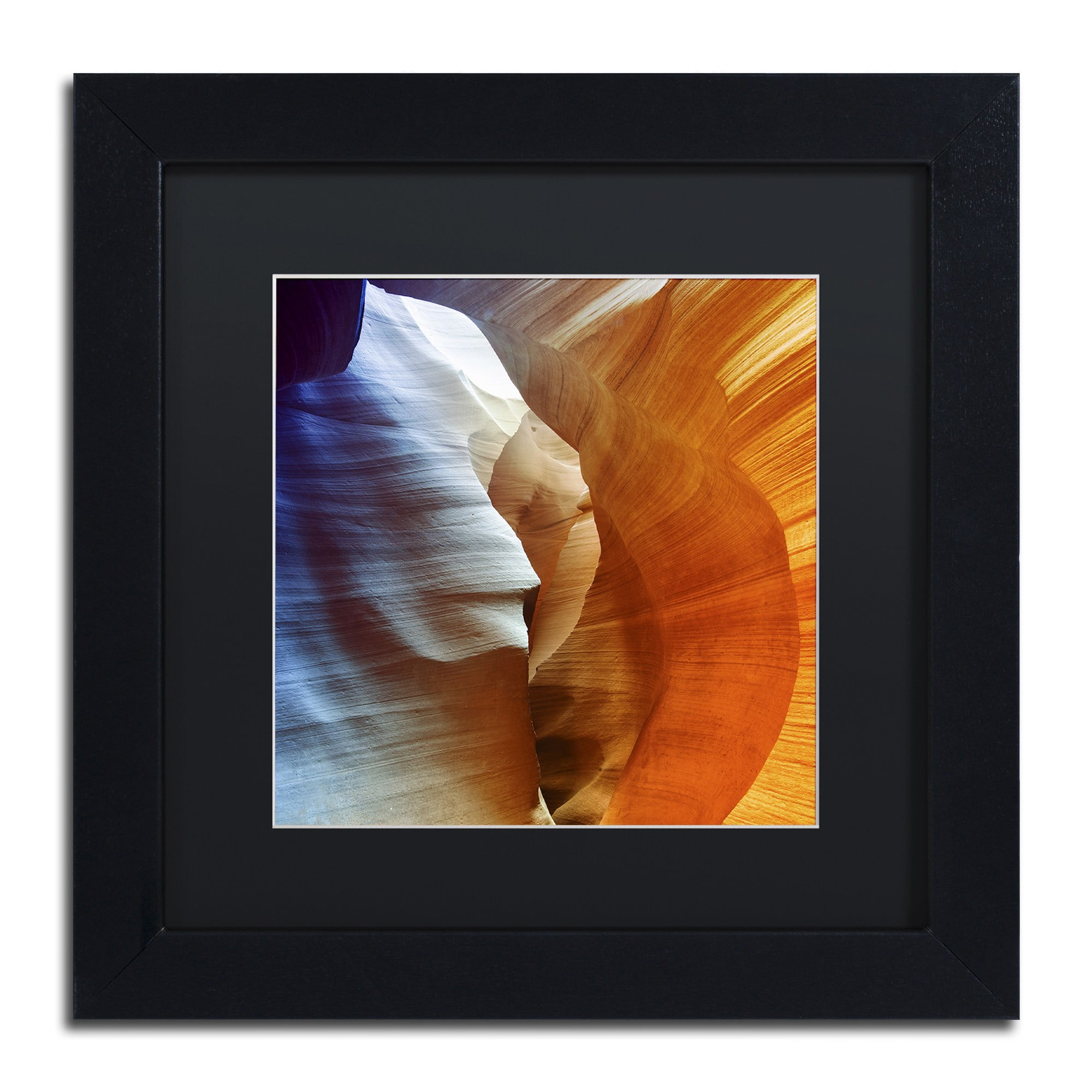 Trademark Fine Art "Antelope Canyon" Canvas Art by Philippe Hugonnard, Black Matte, Black Frame
