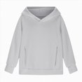 thumbnail image 5 of YIWULA Hoodies For Teen Girls Trendy Preppy Tween Girls Hooded Sweatshirt Long Sleeve Shirts Youth Cute Clothes With Pocket(E,Light Gray), 5 of 6