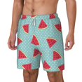 thumbnail image 2 of Xecao Watermelon for Men's Swimming Trunks Swim Trunks Quick Dry Swim Shorts with Mesh Lining Funny Swimwear Bathing Suits, 2 of 9