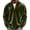 Green, variant on Qualvora Mens Velour Quarter Zip Pullover, Long Sleeve Stand Collar Sweatshirt with Metal Zipper, Loose Fit Solid Color Top, Fall Winter Party Night Out Wear for Men