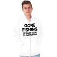 thumbnail image 4 of Funny Dad Gone Fishing Hunting Season Men's Big & Tall Graphic Zip Up Hoodie Brisco Brands 4X, 4 of 5