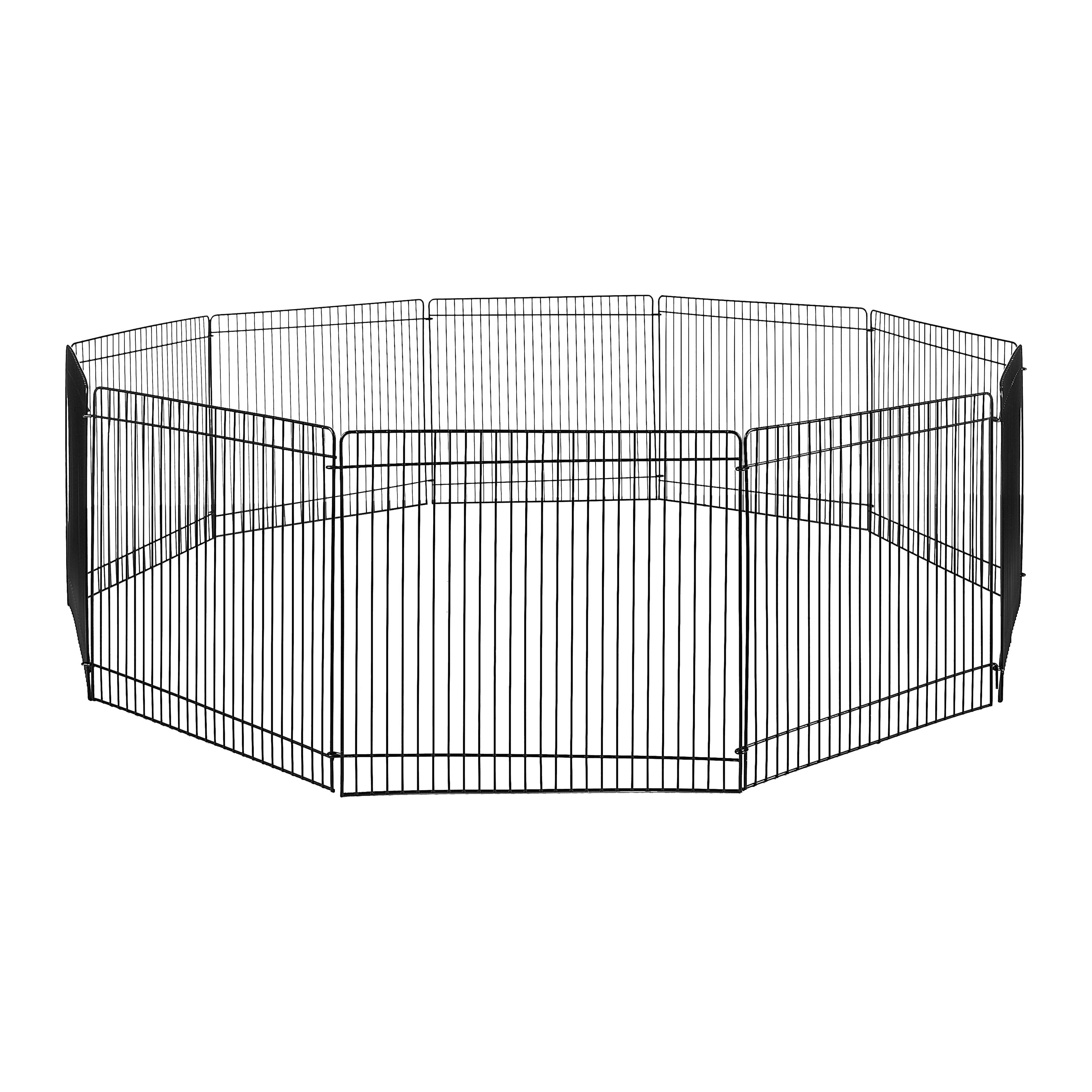 (3 pack) Vibrant Life Portable Steel Wire Play Pen for Small Pets, Customizable, 10 Panels, Indoor & Outdoor Use, 9" Tall