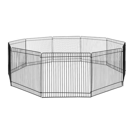 Vibrant Life Small Animal Steel Wire Playpen, Black, 9 in