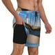 thumbnail image 2 of Balery Lighthouse Bañador para hombre, shorts de playa de secado rápido con entrepierna y forro de compresión-Small, 2 of 6