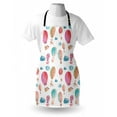 thumbnail image 3 of Watercolor Apron Hand Painted Style Set of Cute Floating Hot Air Balloons with Blue Clouds, Unisex Kitchen Bib Apron with Adjustable Neck for Cooking Baking Gardening, Blue Pink Coral, by Ambesonne, 3 of 3