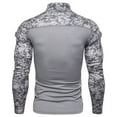 thumbnail image 2 of FRSASU Men Tops Clearance Men Outdoor Fitness Camouflage Long Sleeve Zipper Pocket Stretch T-Shirt Tops, 2 of 6