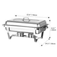thumbnail image 3 of 1 Pack Chafing Dish Buffet Set 8QT ，201 Stainless Steel Food Warmer Chafer Kit with 1 Full Size Food Pan, 3 of 6