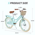 thumbnail image 4 of DAJU Couleurs Multiples, Vélo avec Panier pour 7-10 Ans, Roue de 20 Pouces, Roues Stabilisatrices Non Incluses, 4 of 7