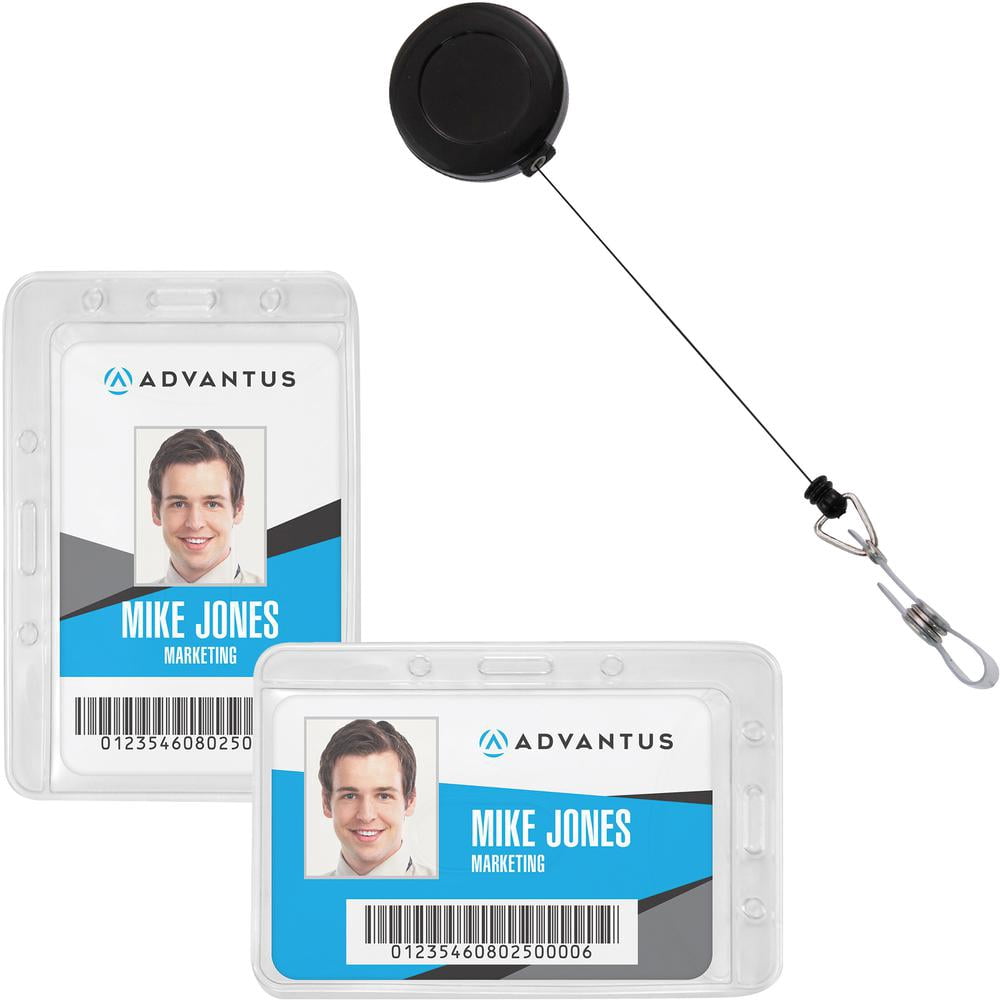 Advantus ID Badge Holder Clear 20/Pack (76096)