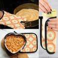 thumbnail image 5 of Yayeee Oven Mitts and Pot Holder Set of 2 Heat Resistant Kitchen Gloves Baking Hot Pad, Orange Circle, 5 of 5
