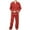 Red, variant on Swuxness Mens Long Sleeve Pajama 2 Piece Sets, Men's Long Pants Set, Men Print Button Down Shirt Collar Pockets Comfortable Casual Soft Pajama Set Orange, L